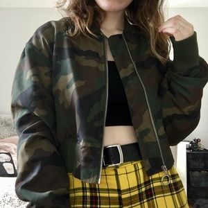 Camo bomber jacket